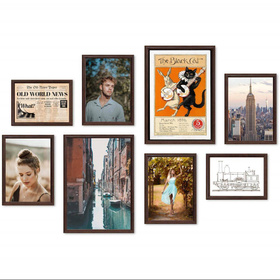 Zestaw brązowych ramek na 8 zdjęć PRESTO 44 GF0007