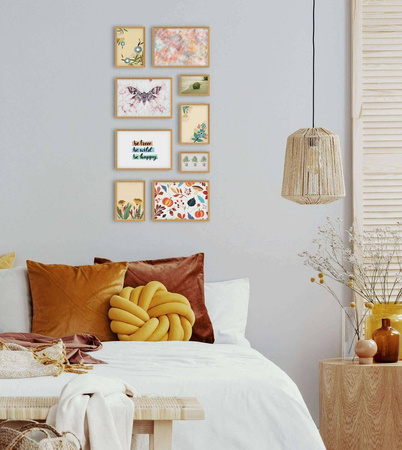 Zestaw jasnobrązowych ramek na 9 zdjęć PINIA 00 GF0004