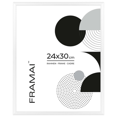 Ramka aluminiowa biała QAL 24x30 cm