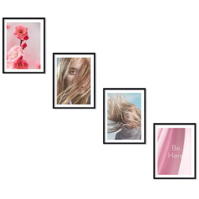 Zestaw czarnych ramek na 4 zdjęcia PINIA 2 GF0034 L