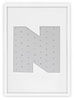 Ramka LITERKA "N" Biała. Ramka z passe partout o rozmiarze 21x30 cm