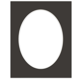 Passe partout 40x50 (30x40) OWAL CZARNE BLACK LUCA Q5801