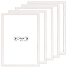 Pakiet białych ramek drewnianych 5 szt. DRWA 1 PAK 21x30 cm