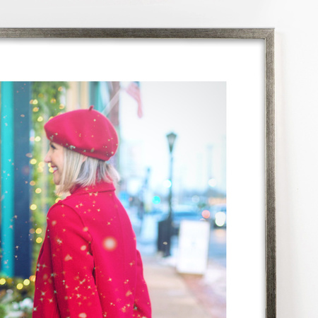 Ramka drewniana UNO S Srebrna 40x60 cm