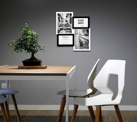 Multirama MULTI BLACK AND WHITE 44 ramka na 4 zdjęcia