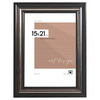 Ramka drewniana wenge ze srebrnym paskiem EXM 5 - 15x21 cm