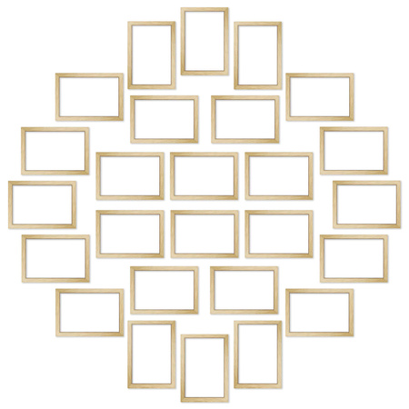 Zestaw złotych ramek na 26 zdjęć PINIA Z GF0037