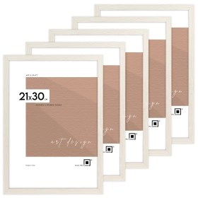 Pakiet 5 szt. białych ramek FDM 5 21x30 cm