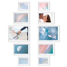 Zestaw białych ramek na 10 zdjęć PINIA 1 GF0040