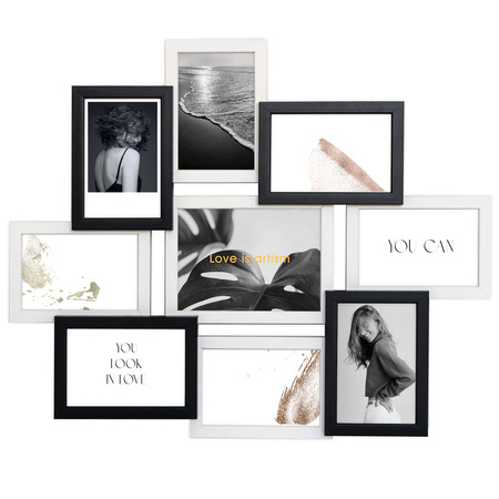 Multirama MULTI BLACK AND WHITE 91 ramka na 9 zdjęć