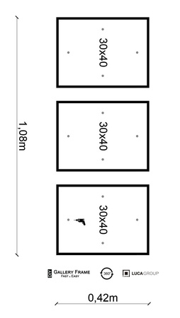Zestaw brązowych ramek na 3 zdjęcia PINIA 3 GF0024