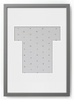 Ramka LITERKA "T" Szara. Ramka z passe partout o rozmiarze 21x30 cm