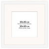 Ramka biała HEN PASS 1 z passe-partout – rozmiar 30x30 cm (okienko 20x20 cm)