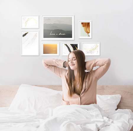 Zestaw białych ramek na 7 zdjęć PINIA 1 GF0023