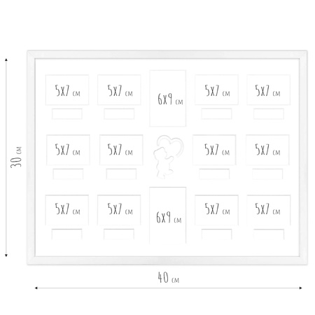 Ramka na zdjęcia PIERWSZY ROCZEK DZIECKA - DZIEWCZYNKA. Ramka z passe partout o rozmiarze 30x40 cm kalendarz