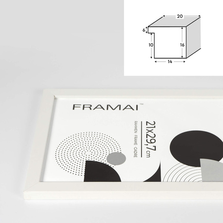 Ramka biała HEN 1 21x29,7 cm