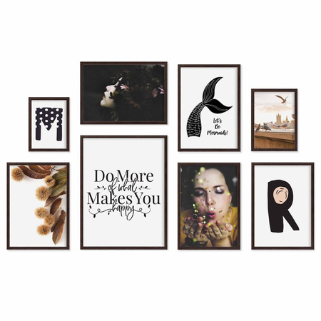 Zestaw brązowych ramek na 8 zdjęć PINIA 4 GF0009