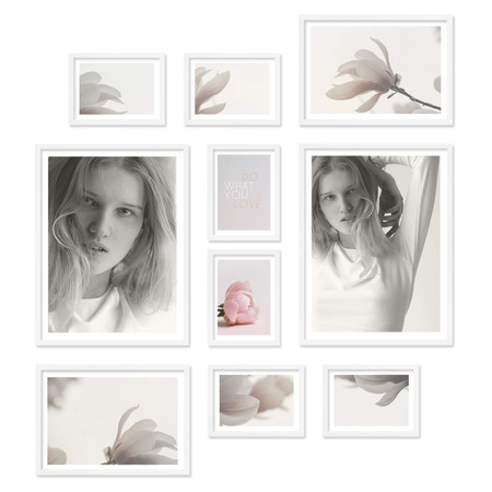 Zestaw białych ramek na 10 zdjęć PINIA 1 GF0011