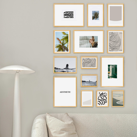 Zestaw ramek na 14 zdjęć jasne drewno HIT 0 GF0001