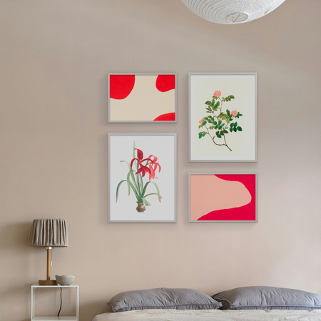 Zestaw szarych ramek na 4 zdjęć PINIA 05 GF0003