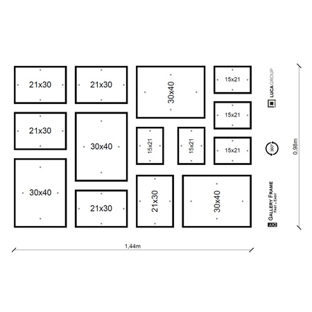 Zestaw brązowych ramek na 14 zdjęć PRESTO 4 GF0001