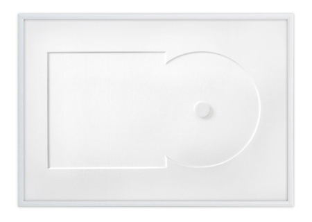Ramka na płytę CD w kolorze białym. Ramka aluminiowa o rozmiarze 21x30 cm