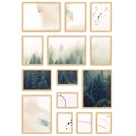 Zestaw naturanych ramek na 14 zdjęć PINIA 0 GF0001