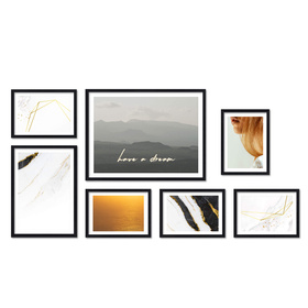 Zestaw czarnych ramek na 7 zdjęć PINIA 2 GF0023