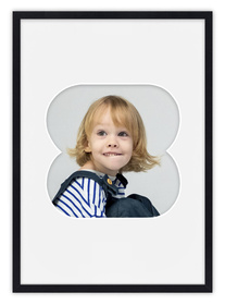 Ramka CYFERKA "8" Czarna. Ramka z passe partout o rozmiarze 21x30 cm