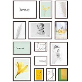 Zestaw brązowych ramek na 14 zdjęć PINIA 4 GF0001