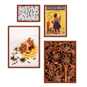 Zestaw naturalnych ramek na 4 zdjęć PRESTO 5 GF0008