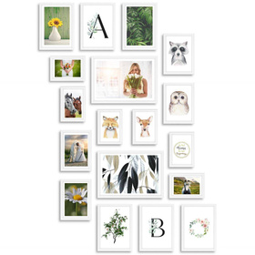 Zestaw białych ramek na 18 zdjęć PINIA 1 GF0006