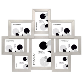 Multirama na 8 zdjęć MULTI  HEN S ramka na zdjęcia w kolorze srebrnym