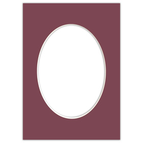 Passe partout 21x30 (15x21) OWAL CZERWONE BORDO - LUCA Q5707