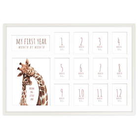 Ramka 40x60 cm PIERWSZY ROCZEK - kolaż na 13 zdjęć 