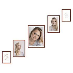 Zestaw brązowych ramek na 5 zdjęć PINIA 3 GF0031 R