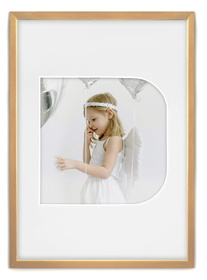 Ramka LITERKA "D" jasne drewno - Ramka z passe partout o rozmiarze 21x30 cm